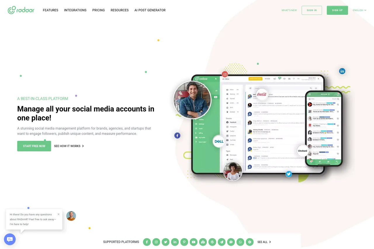 Why should you try RADAAR for social media management?