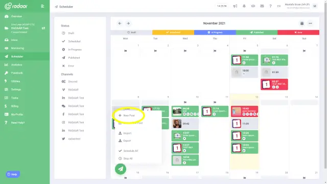 Then, click on + New Post. Then, click on + New Post.