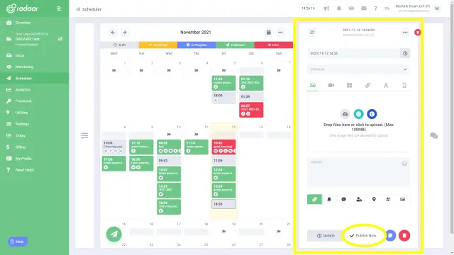 After creating your draft, you can now create your post in the content builder that can be found on your right side. Once you are done, click on the Approve...