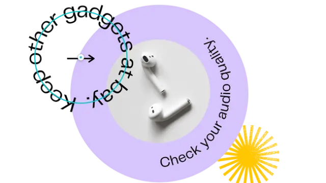 Use Curved Text to tell it in a unique way...