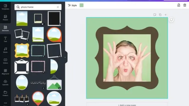 Add a cool photo frame effect to your photos...