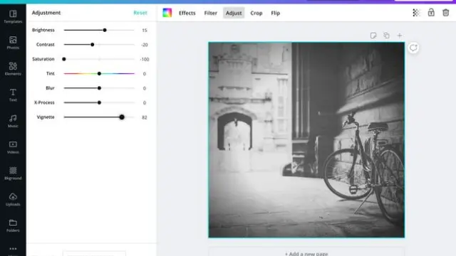 With Canva, add a brilliant vignette to your images...