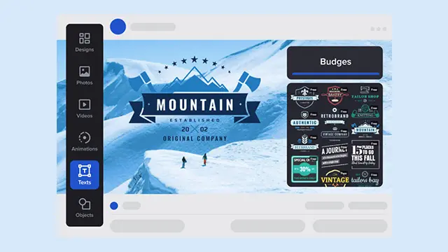 Make amazing design with VistaCreate badges...