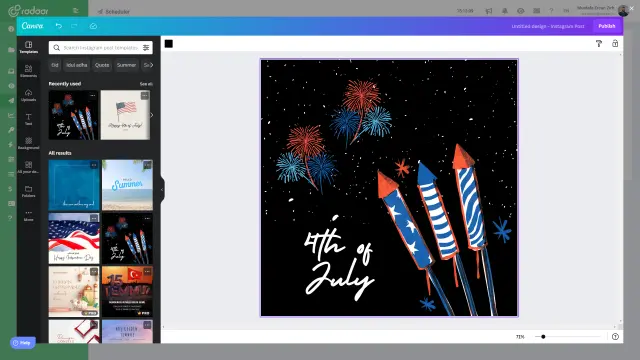 Create high-quality content for your feed with Canva...