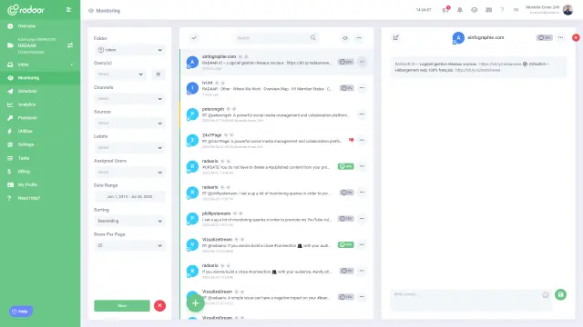 Be notified when your brand is mentioned on the net...