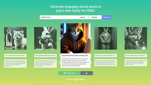 Generate engaging social posts in just a few clicks!